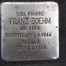 Stolperstein dedicated to Franz Boehm
