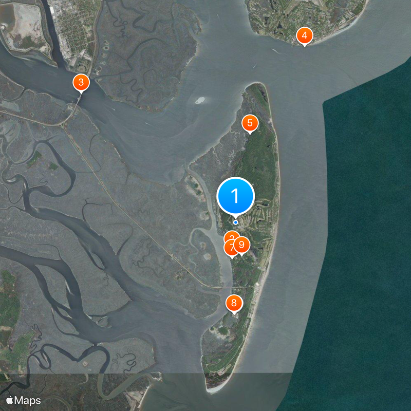 Île de Jekyll Carte