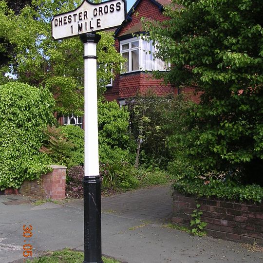 Milepost To Chester Cross 300 Metres South West Of Overleigh Roundabout