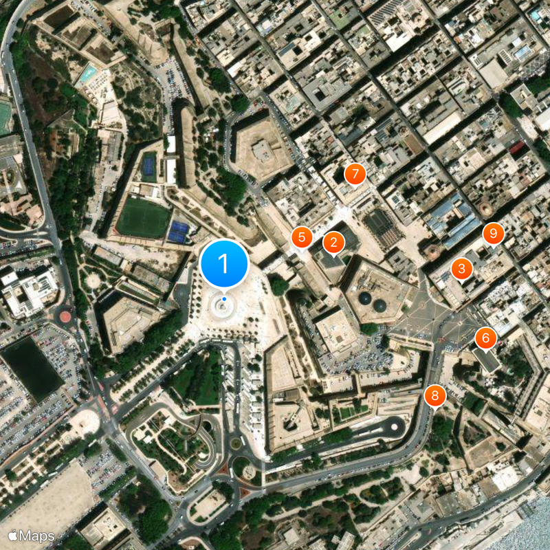 Triton Fountain Mappa