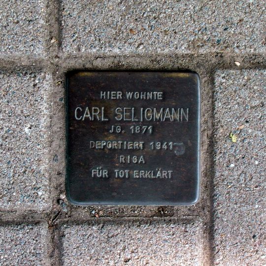 Stolperstein en memoria de Carl Seligmann