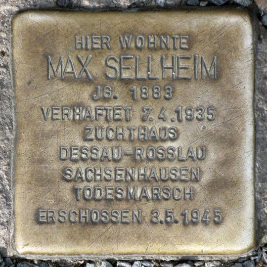 Stolperstein en memoria de Max Sellheim