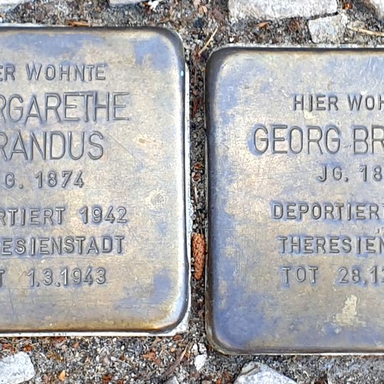 Stolperstein en memoria de Margarethe Brandus