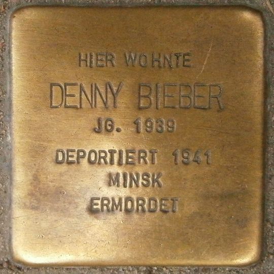 Stolperstein dedicated to Denny Bieber