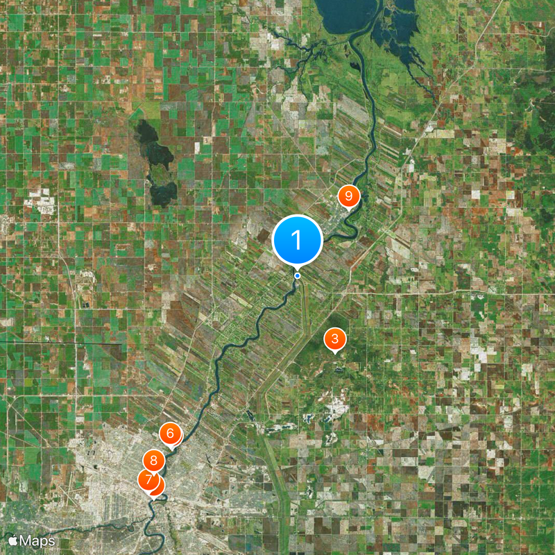 Red River Floodway Mappa