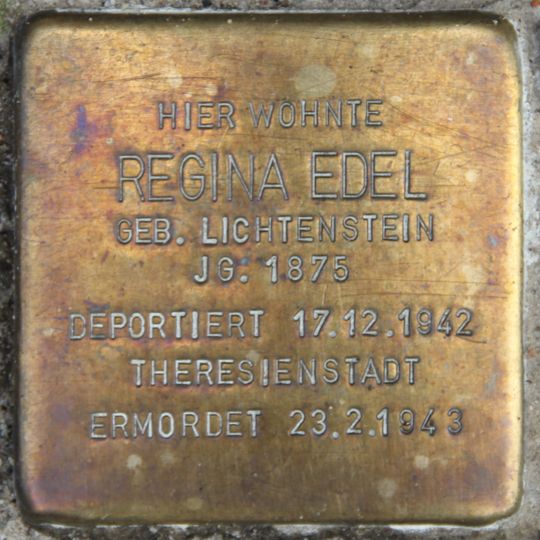Stolperstein en memoria de Regina Edel