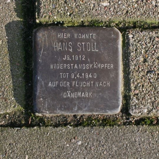 Stolperstein dedicated to Hans Stoll