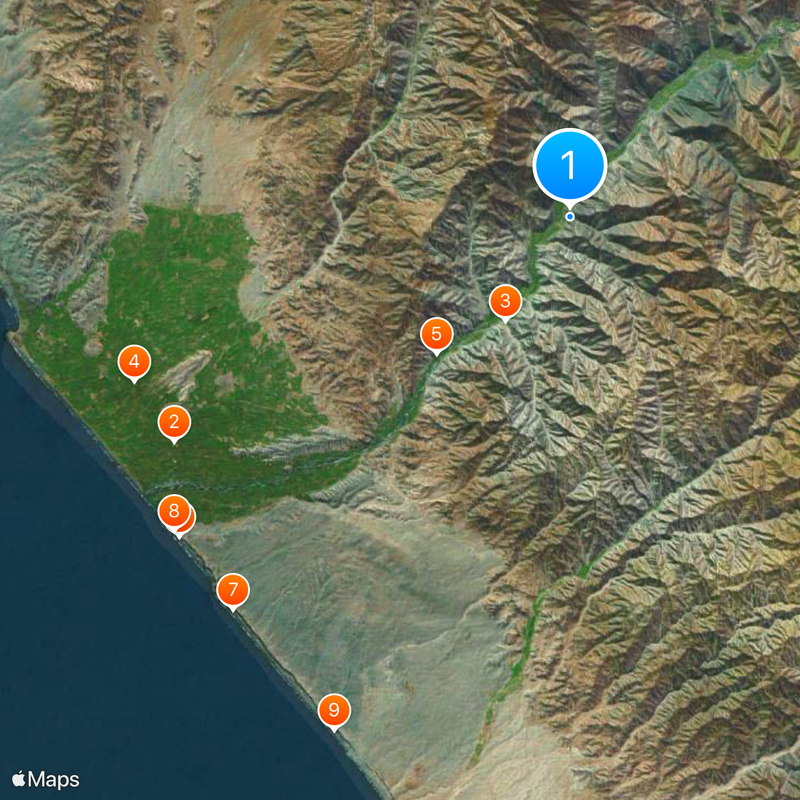 Lunahuaná District Map