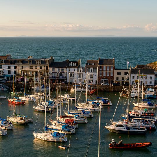 The Quay From Royal Britannia Hotel On West To Pier Hotel On East Including Old Quay Head