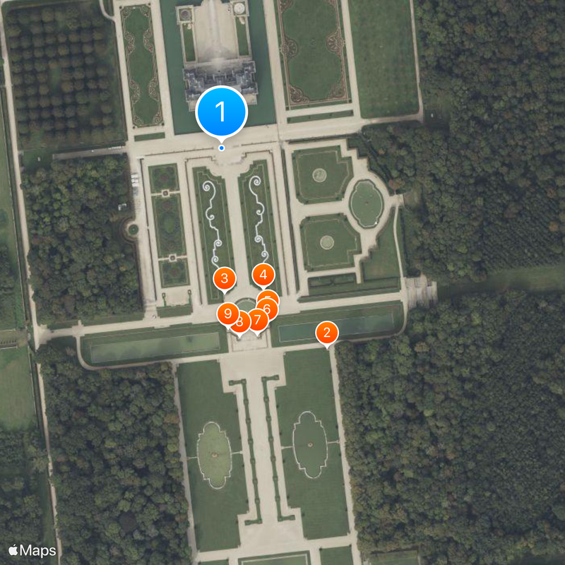 Vaux-le-Vicomte Mapa