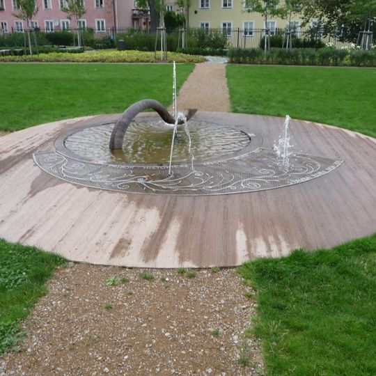 Fontain in Piarist monastery gardens Příbor