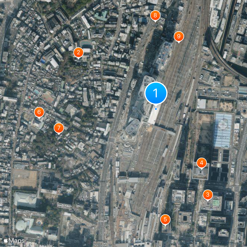 Takanawa Gateway Station Map
