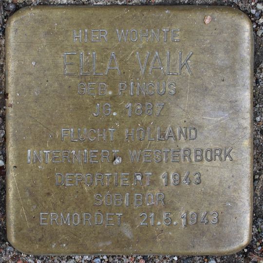 Stolperstein en memoria de Ella Valk