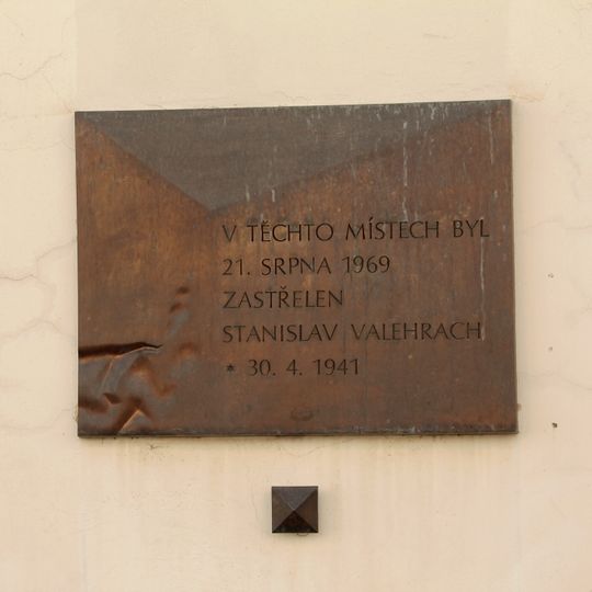 Plaque of Stanislav Valehrach