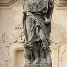 Socha sv. Rocha v Praze, ul. Karlovarská