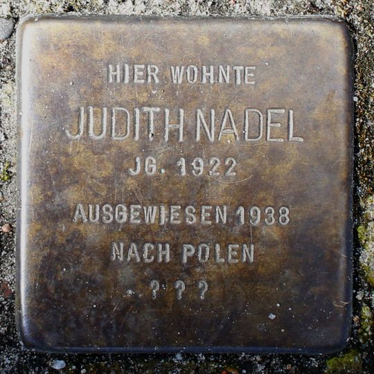 Stolperstein dedicated to Judith Nadel