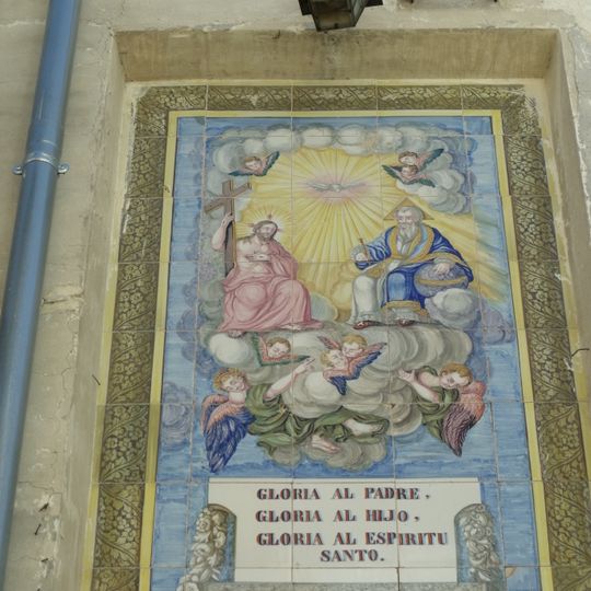Ceramic panel of the Trinity at 12 Trinitat street