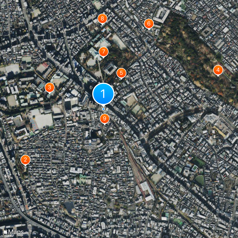 Myōgadani Station Map