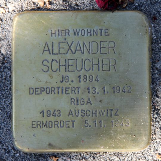 Stolperstein für Alexander Scheucher