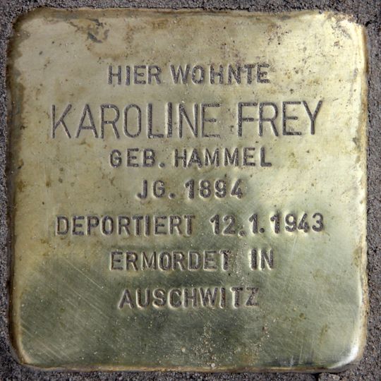 Stolperstein em memória de Karoline Frey