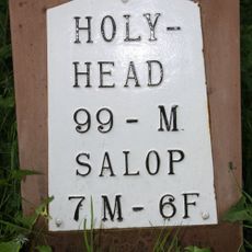 Milestone, by church at SJ397191