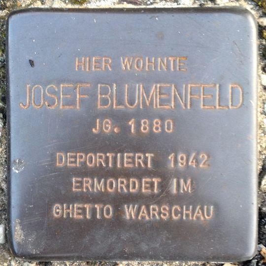 Stolperstein für Josef Blumenfeld