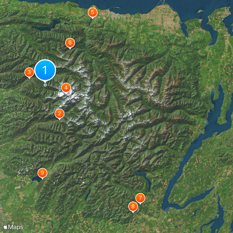 Montagnes Olympiques Carte