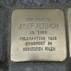Stolperstein dedicated to Josef Altbach