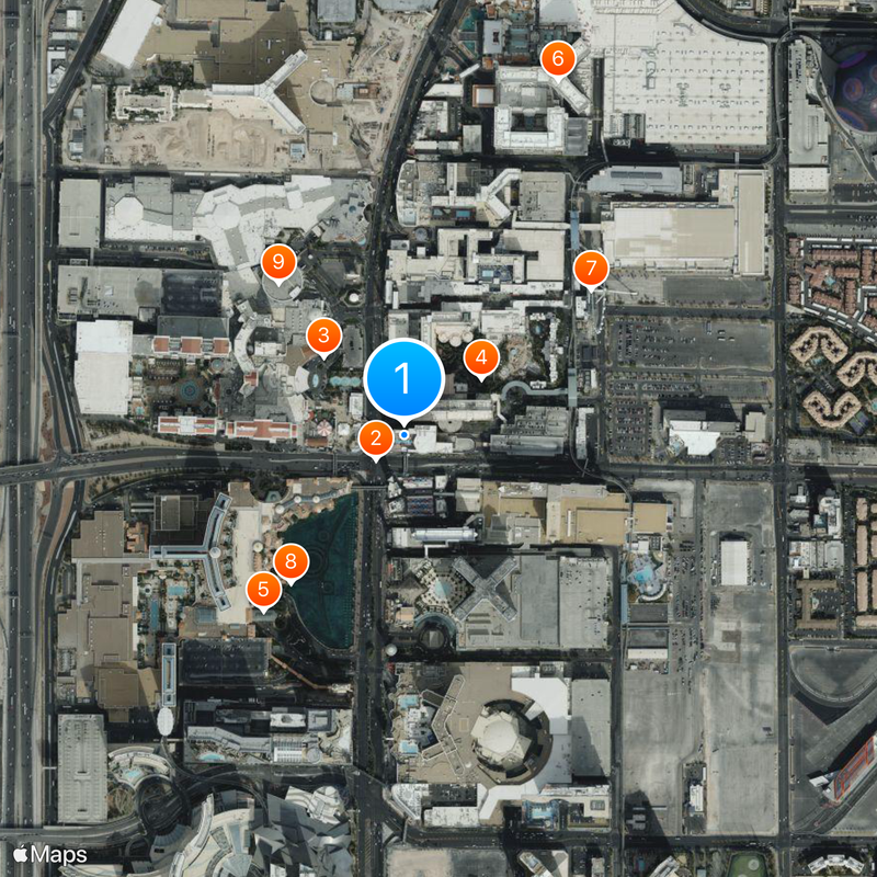 The Cromwell Las Vegas Map