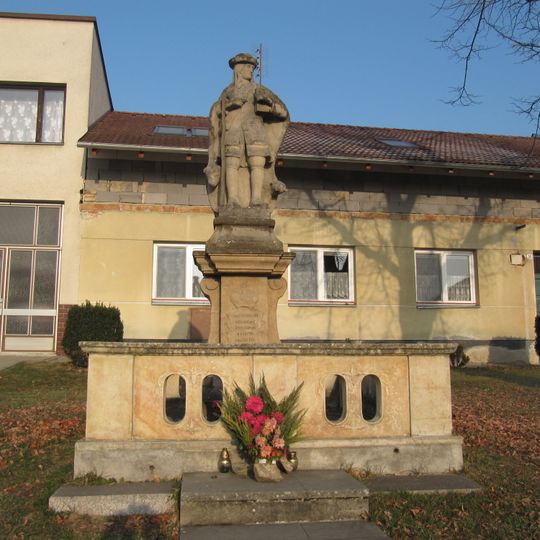 Socha svatého Vendelína v Černíkově ulici v Bojkovicích