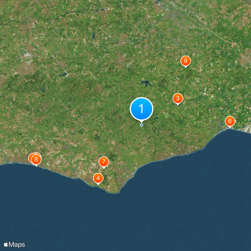 Sussex Oriental Mapa