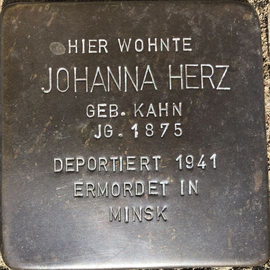 Stolperstein en memoria de Johanna Herz