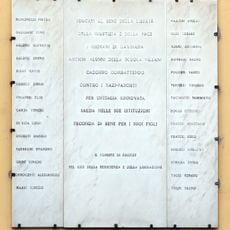 Plate to the former pupils of the Villani school