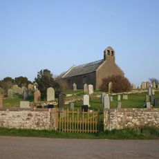 Two high cross shafts in St Bridget's churchyard