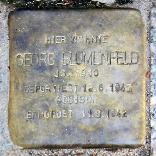 Stolperstein dedicated to Georg Blumenfeld
