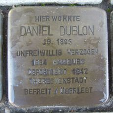 Stolperstein dedicated to Daniel Dublon