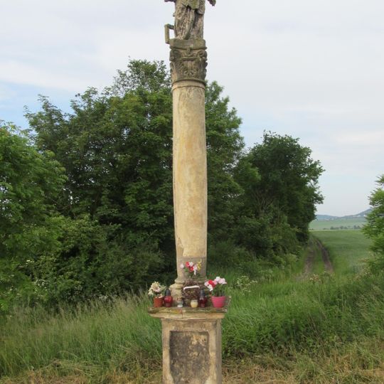 Sloup se sochou svatého Vavřince