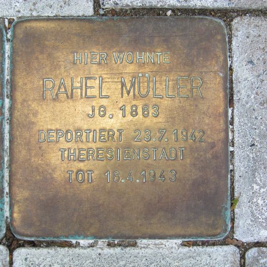 Stolperstein dedicated to Rahel Müller