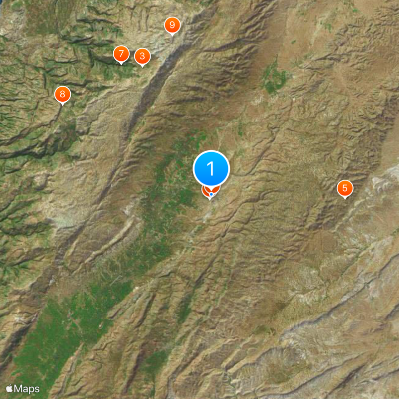 Trilithon of Baalbek Map