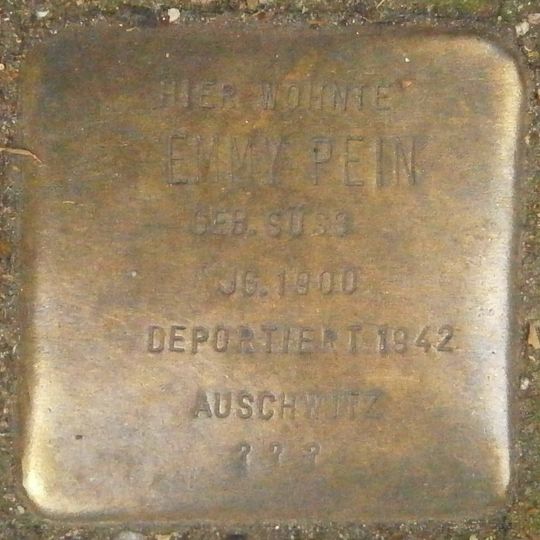 Stolperstein en memoria de Emmy Pein