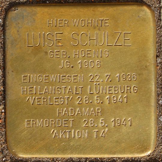 Stolperstein en memoria de Luise Schulze