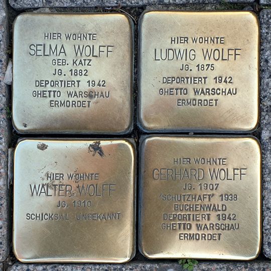Stolperstein à la mémoire de Walter  Wolff