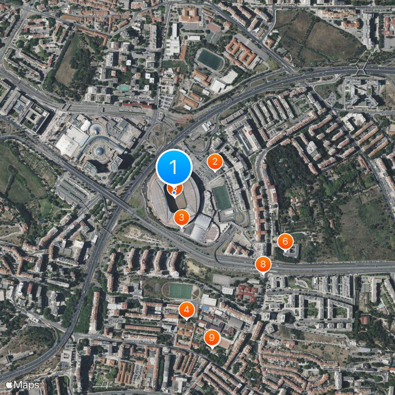 Estádio da Luz Mapa