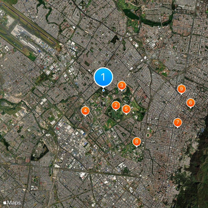 Bogotá Botanical Garden Kaart