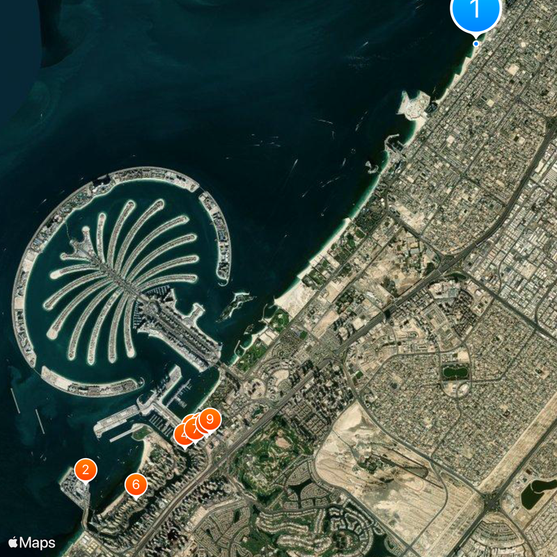 Jumeirah Beach Map