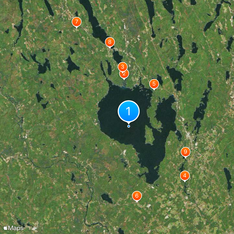 Sebago Lake Mappa