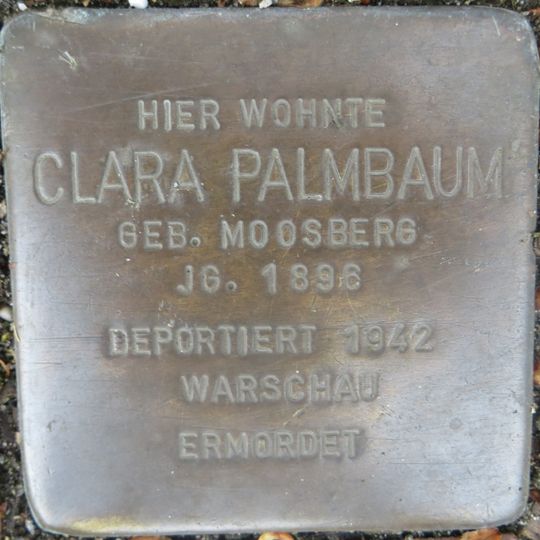 Stolperstein en memoria de Clara Palmbaum