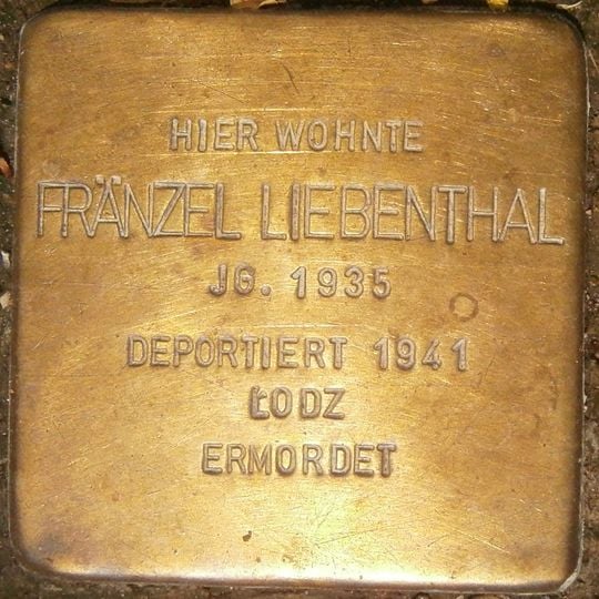 Stolperstein dedicated to Fränzel Liebenthal