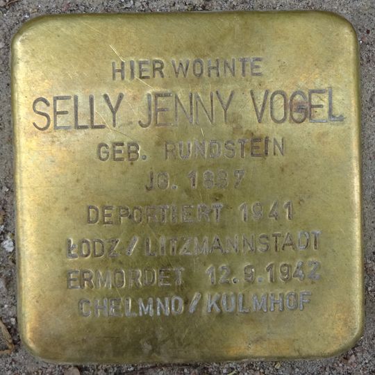 Stolperstein en memoria de Selly Jenny Vogel