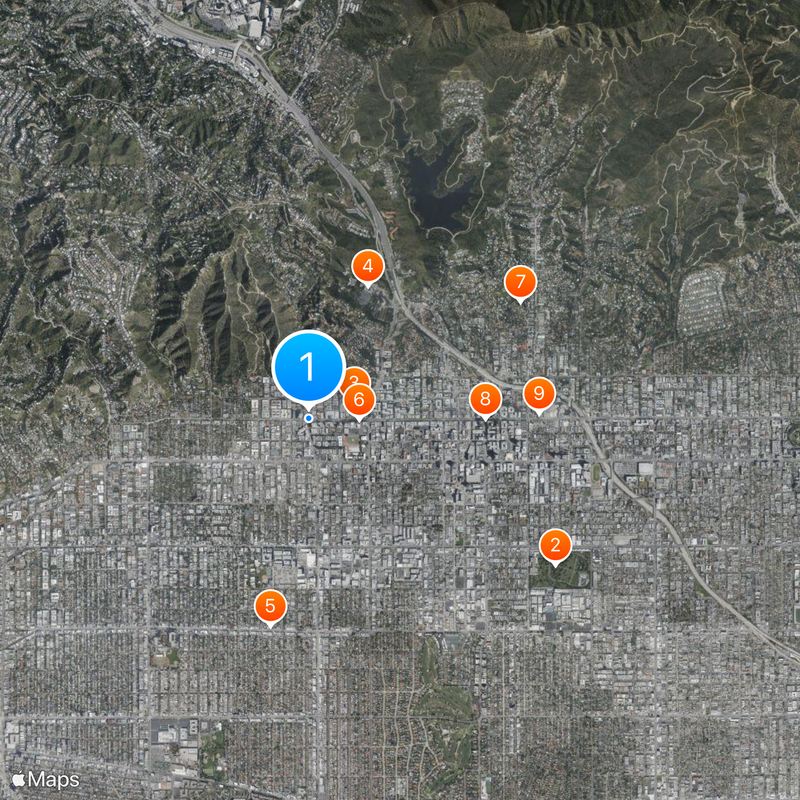 Calçada da Fama Mapa